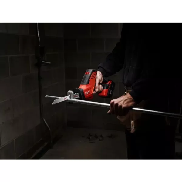 Milwaukee M18 18-Volt Lithium-Ion Cordless Hackzall Reciprocating Saw with Carbide Teeth Metal Cutting SAWZALL Saw Blade