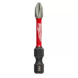 Milwaukee Shockwave #2 Philips  2 in. Impact Duty Steel Power Bit (5-Pack)
