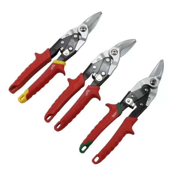 Milwaukee Left, Right, and Straight/Offset Aviation Snips Set (5-Piece)