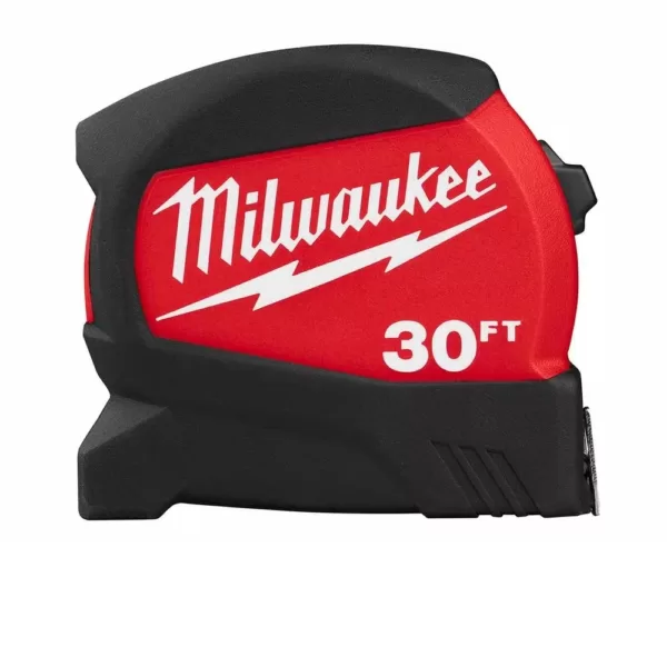 Milwaukee 30 ft. x 1.2 in. Compact Wide Blade Tape Measure with 15 ft. Reach