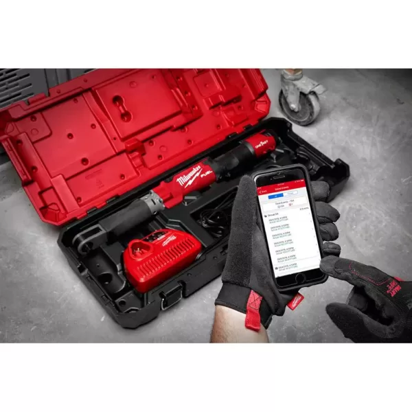 Milwaukee M12 FUEL ONE-KEY 12-Volt Lithium-Ion Brushless Cordless 1/2 in. Digital Torque Wrench Kit with Two 2.0 Ah Batteries