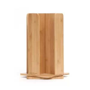 Mind Reader Tawny Bamboo Rotating Cup Holder and Lid Holder