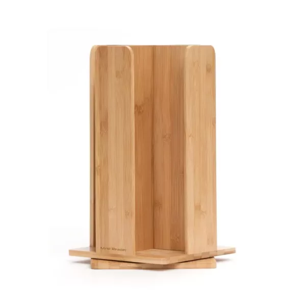 Mind Reader Tawny Bamboo Rotating Cup Holder and Lid Holder