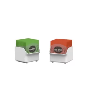 Mind Reader Clutch 6-Drawer 90-Bag White Tea Bag Holder