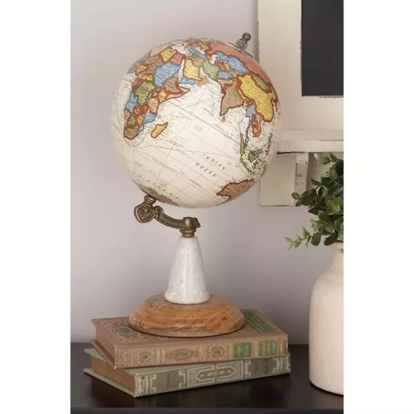 LITTON LANE 14 in. x 8 in. New Traditional Decorative Globe in Multi Colors