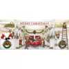 My Door Decor 7 ft. x 16 ft. Huge Santa's Reindeer Barn Christmas Garage Door Decor Mural for Double Car Garage