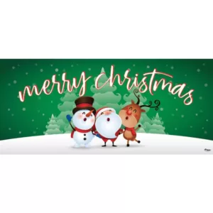 My Door Decor 7 ft. x 16 ft. Christmas Characters Merry Christmas-Christmas Garage Door Decor Mural for Double Car Garage