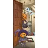 My Door Decor 36 in. x 80 in. Halloween Front Door Banner Mural Sign Decor Pumpkin Heads