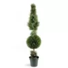 National Tree Company 5 ft. Juniper Cone and Ball Topiary Tree in Green Round Plastic Pot
