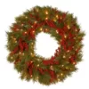 National Tree Company Decorative Collection Valley Pine 24 in. Artificial Wreath with Battery Operated Warm White LED Lights