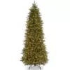 National Tree Company 12 ft. Jersey Fraser Fir Pencil Slim Artificial Christmas Tree with Clear Lights