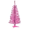National Tree Company 4 ft. Pink Tinsel Artificial Christmas Tree with Clear Lights