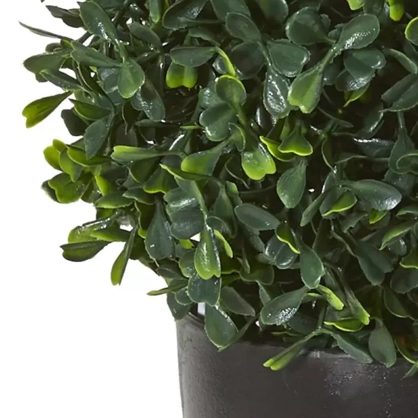 Nearly Natural Indoor/Outdoor 13 In. Boxwood Topiary Artificial Plant UV Resistant
