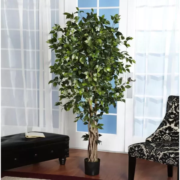 Nearly Natural 6 ft. Multi-Trunk Silk Ficus Tree