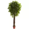 Nearly Natural 7.5 ft. UV Resistant Indoor/Outdoor Ficus Tree
