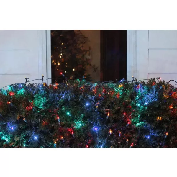 Northlight 4 ft. x 6 ft. Multi-Color LED Net Style Christmas Lights with Green Wire