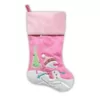 Northlight 20.5 in. Pink Embroidered and Embellished Ice Skating Snowman and Christmas Tree Stocking