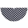 Northlight 20 in. White and Black Buffalo Plaid Mini Christmas Tree Skirt