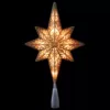 Northlight 10 in. Frosted Star of Bethlehem with Gold Scrolling Christmas Tree Topper in Clear Lights
