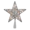 Northlight 9.5 in. Lighted 5 Point Silver Wire Star Christmas Tree Topper with Clear Lights