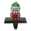 Northlight 6 in. Owl in a Winter Hat Christmas Stocking Holder