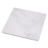 Creative Home Genuine 8 in. x 8 in. Off-White Natural Marble Square Trivet, Cheese Serving Board Platter for Fine Dinning Catering