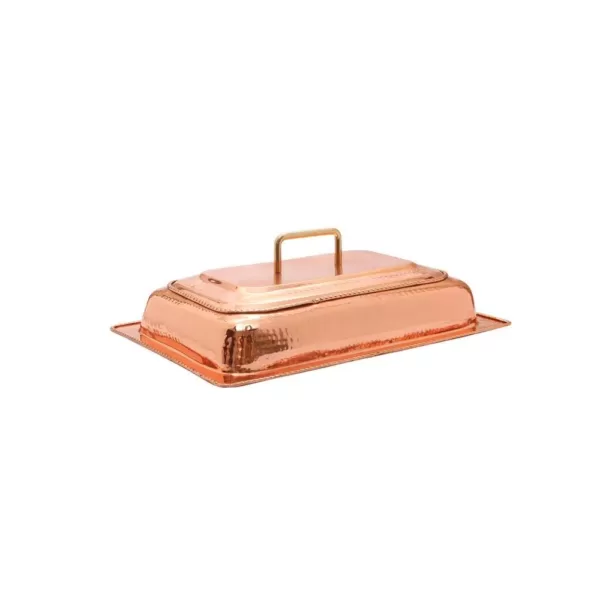 Old Dutch 8 qt. 23 in. x 13 in. x 19 in. Rectangular Decor Copper over Stainless Steel Chafing Dish