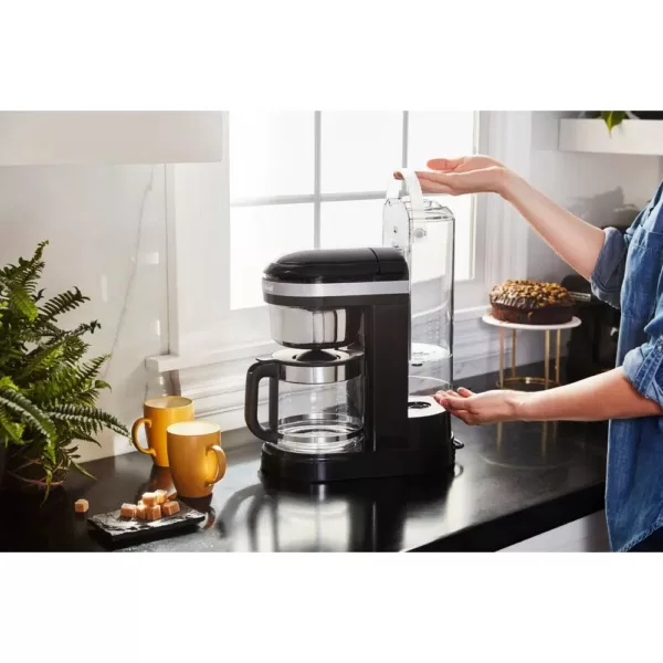 KitchenAid 12-Cup Onyx Black Drip Coffee Maker with Spiral Showerhead