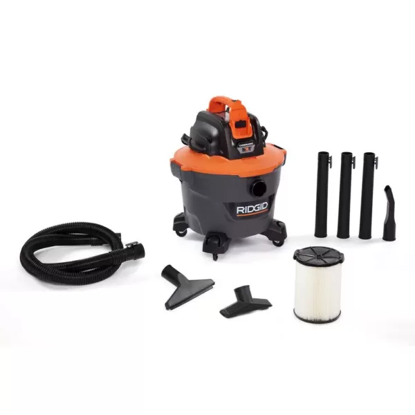 RIDGID 9 Gal. 18-Volt Cordless Wet/Dry Shop Vacuum (Tool Only) with Filter, Hose and Accessories