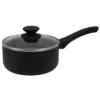 Oster Ashford 2 qt. Aluminum Nonstick Sauce Pan in Black with Glass Lid