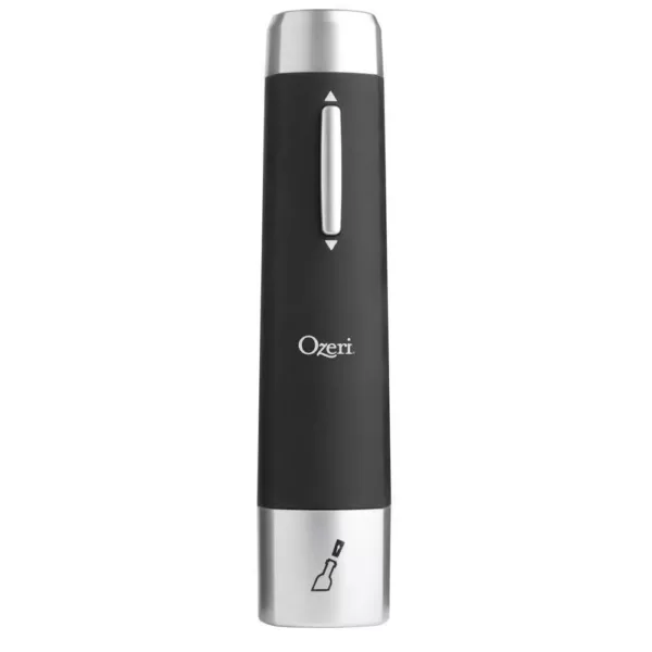 Ozeri Prestige Electric Wine Bottle Opener with Aerating Pourer, Foil Cutter and Elegant Recharging Stand