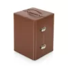 Picnic Time Manhattan Cocktail Case - Mahogany Brown with Tan Accents