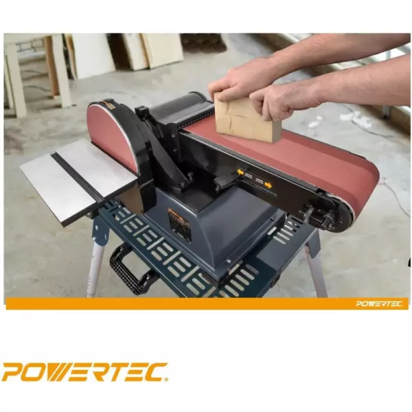 POWERTEC 6 in. x 48 in. 60-Grit Aluminum Oxide Sanding Belt (10-Pack)