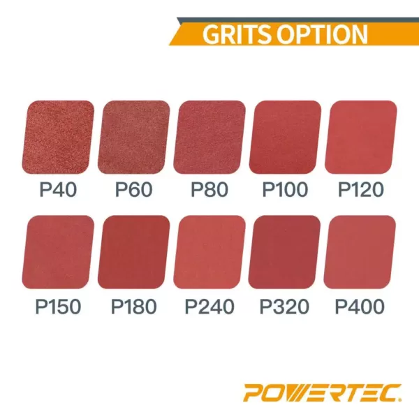 POWERTEC 2 in. x 72 in. 40-Grit Aluminum Oxide Sanding Belt (10-Pack)