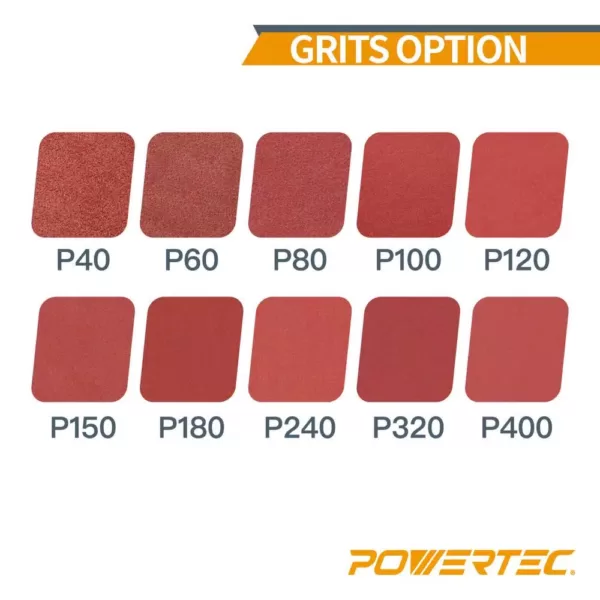POWERTEC 1 in. x 42 in. 80-Grit Aluminum Oxide Sanding Belt (10-Pack)