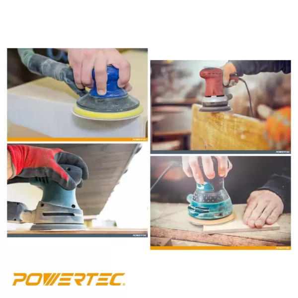 POWERTEC 6 in. 80-Grit Aluminum Oxide PSA Sanding Disc Roll (100-Pack)