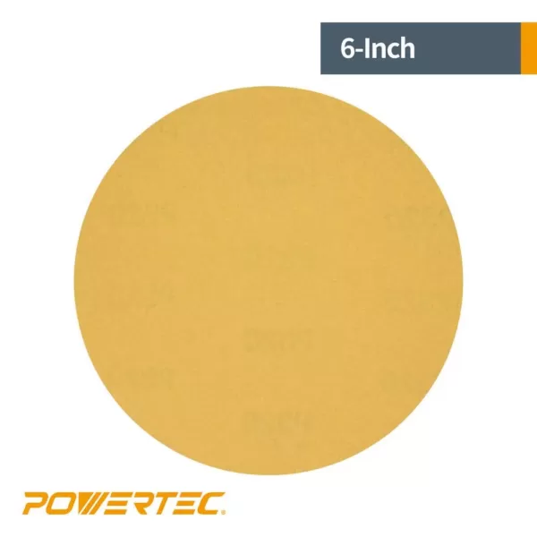 POWERTEC 6 in. 220-Grit Aluminum Oxide PSA Sanding Disc Roll (100-Pack)