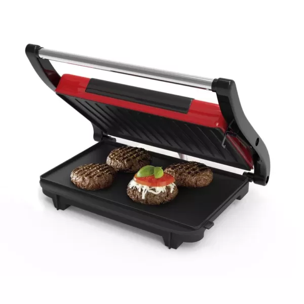 Chef Buddy 760 W Red Non-Stick Panini Press