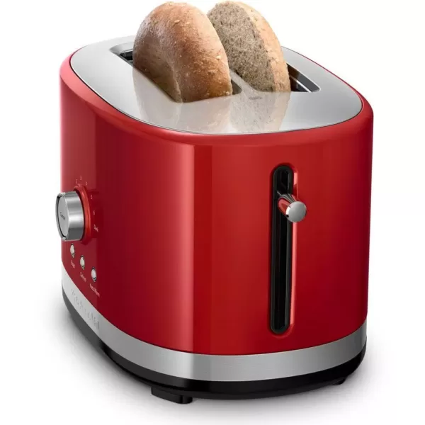 KitchenAid Empire 2-Slice Red Wide Slot Toaster with Crumb Tray