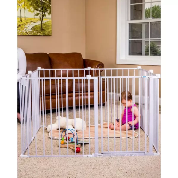 Regalo 28" 4-in-1 Play Yard Configurable Metal Safety Gate