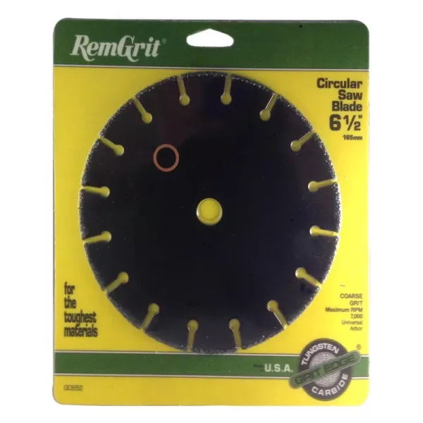 RemGrit 6-1/2 in. Coarse Grit Carbide Grit Circular Saw Blade