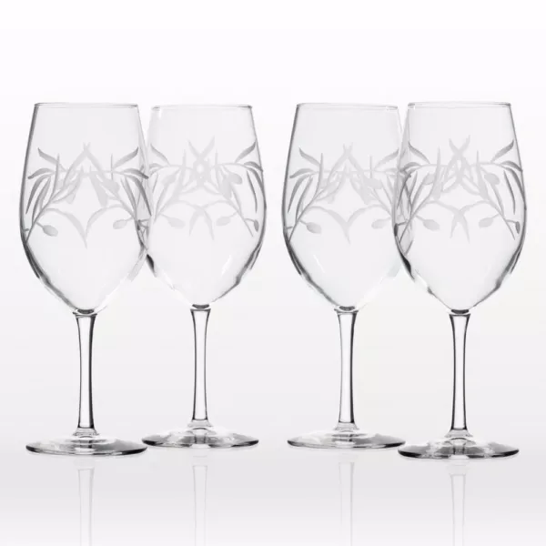 Rolf Glass Olive Branch 18 oz. Clear All Purpose Wine Glass (Set of 4)