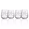 Rolf Glass Starfish 17 oz. Clear Stemless Wine Tumbler (Set of 4)