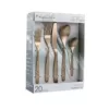 MegaChef La Vague 20-Piece Matte Rose Gold Stainless Steel Flatware Set (Service for 4)