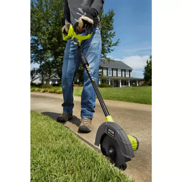 RYOBI ONE+ 9 in. 18-Volt Lithium-Ion Cordless Edger - 2.0 Ah Battery and Charger Included