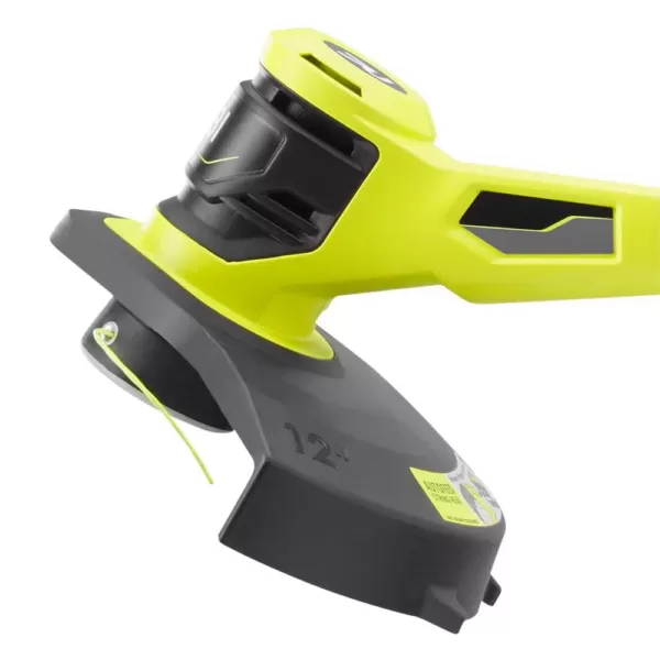 RYOBI ONE+ 18-Volt Lithium-Ion Electric Cordless String Trimmer 2.0 Ah Battery and Charger Included