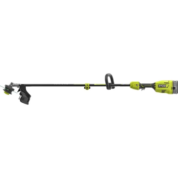 RYOBI ONE+ 18-Volt Cordless Attachment Capable Brushless String Trimmer and Pruner, 4.0 Ah Battery and Charger Included