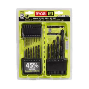 RYOBI Black Oxide Drill Bit Set (21-Piece) and Impact Rated Driving Kit (40-Piece)