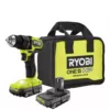 RYOBI ONE+ HP 18V Brushless Cordless Compact 1/2 in. Drill/Driver Kit with (2) 1.5 Ah Batteries, Charger and Bag