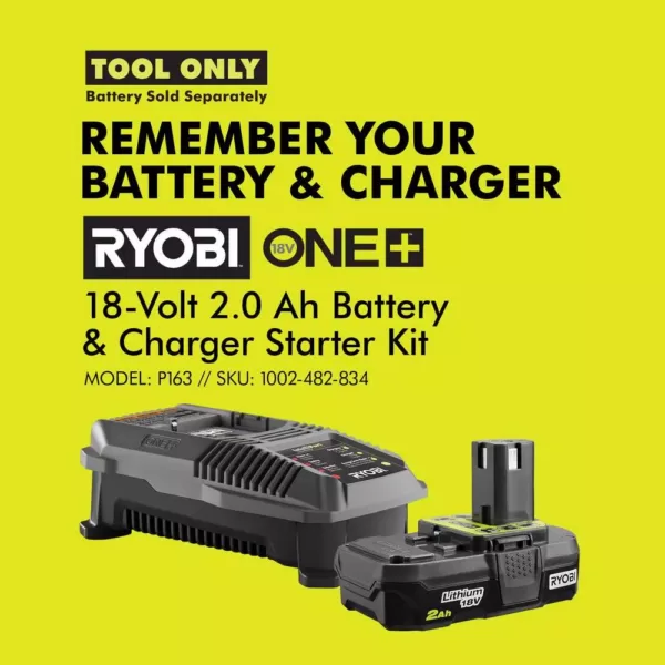 RYOBI 18-Volt ONE+ Cordless Compact Workshop Blower (Tool Only)